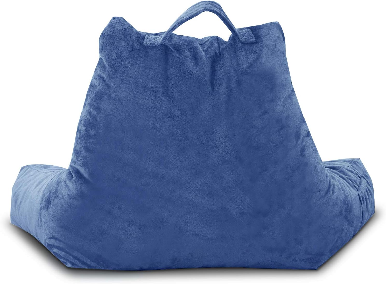 FASO Reading Pillow with Arms for Sitting in Bed，Adult Back Support for Bed with arms,Backrest Lounge Cushion with Pockets for Reading/Watching TV-18inch(Navy Blue): Kitchen & Dining