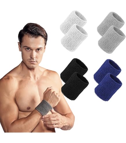 Suddora Wrist Sweatbands for Sports, Workout & Gym - Tennis, Football Sweat  Band Set, Purple - Walmart.com WIRUN 3 inch Wrist Sweatbands Sports Wristband Cotton Sweat Band A