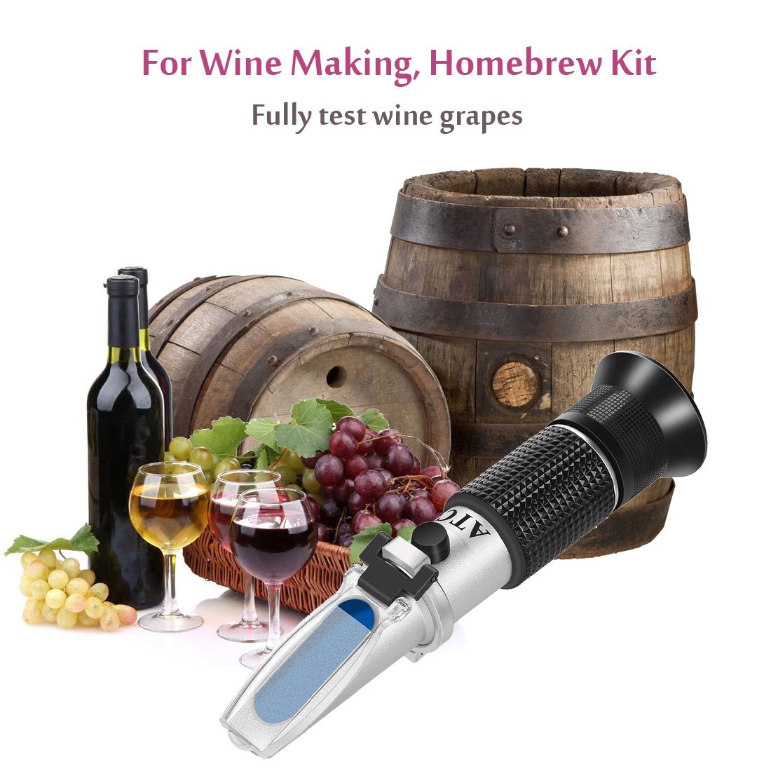Home & Kitchen Wine Refractometer,WUnique Hand Held Brix/Alcohol