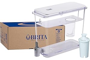 Brita UltraMax Large Water Dispenser with 1 BritaPlus Filter, 27 Cup, White (Package May Vary)