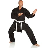 Ronin Medium Weight Karate GI Middleweight Martial Arts Karate Uniform - 9.5 oz Cotton, White Belt Included