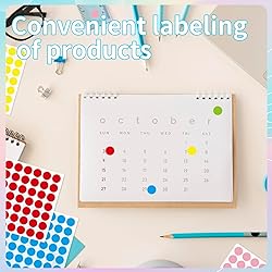 Starboling Dot Stickers,1/2 Inch Multicolor Circle