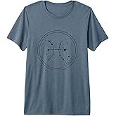 Pisces Zodiac Star Sign Constellation Horoscope Symbol Premium Tri-Blend T-Shirt