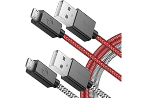 ORITIKUR PS4 Controller Charger Cable 13FT – Flush Curved Connector Design for Snug Fit - 2 Pack Nylon Braided Long Micro USB Charging Cord Data Sync Wire Accessories for PlayStation Dualshock 4 Controller