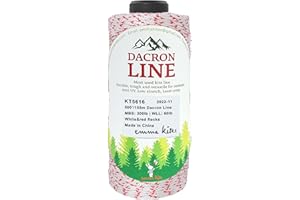 emma kites 300Lbs 500Ft Braided Dacron Polyester String Cord Spool Kite Line for Large Kite Flying Outdoor Tactical Craft Low Stretch Heavy Duty