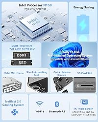GEEKOM Air12 Mini PC with 13th Gen Intel N150, 16GB