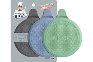 MR.SIGA Silicone Bathtub Stopper, Drain Stopper for Shower, Sink, 5.1" Diameter, 3 Pack