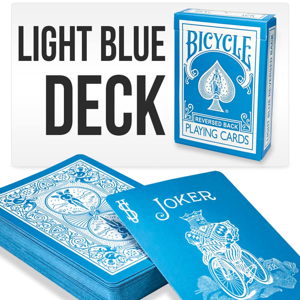 Photo 1 of Magic Makers Light Blue Bicycle Playing Cards Deck