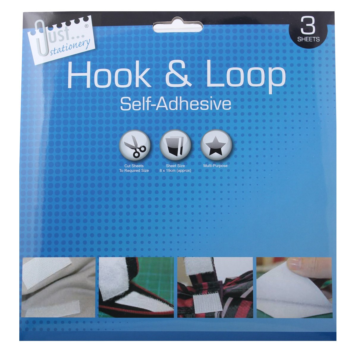 Just stationeryHook Loop SELF Adhesive Sticky Hook