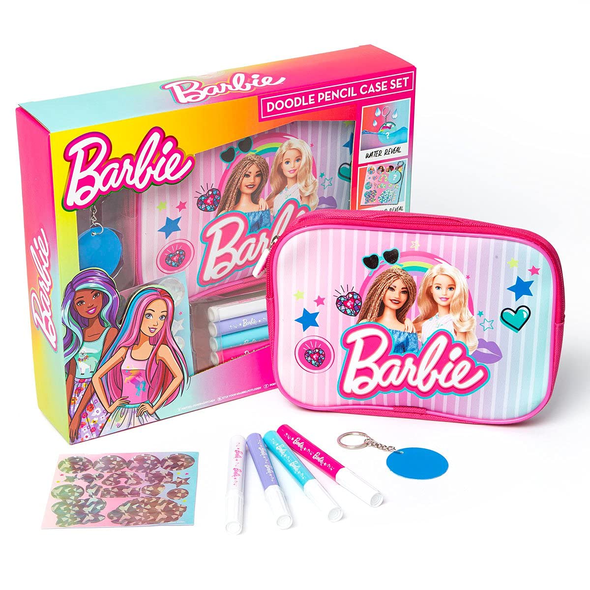 Barbie Doodle Pencil Case Set