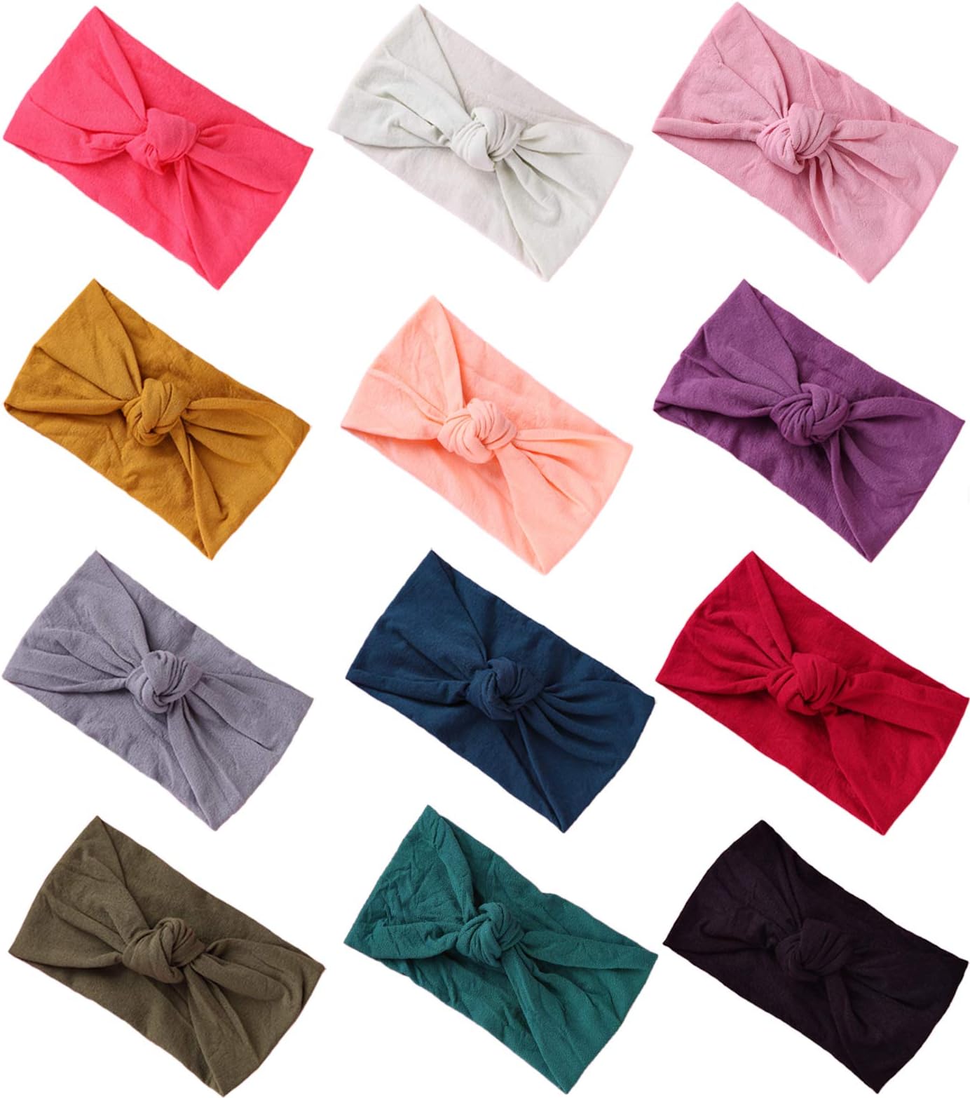 Baby Girl Nylon Headbands Newborn Infant Toddler Hairbands Knotted Children Soft Headwrap Hair Accessories