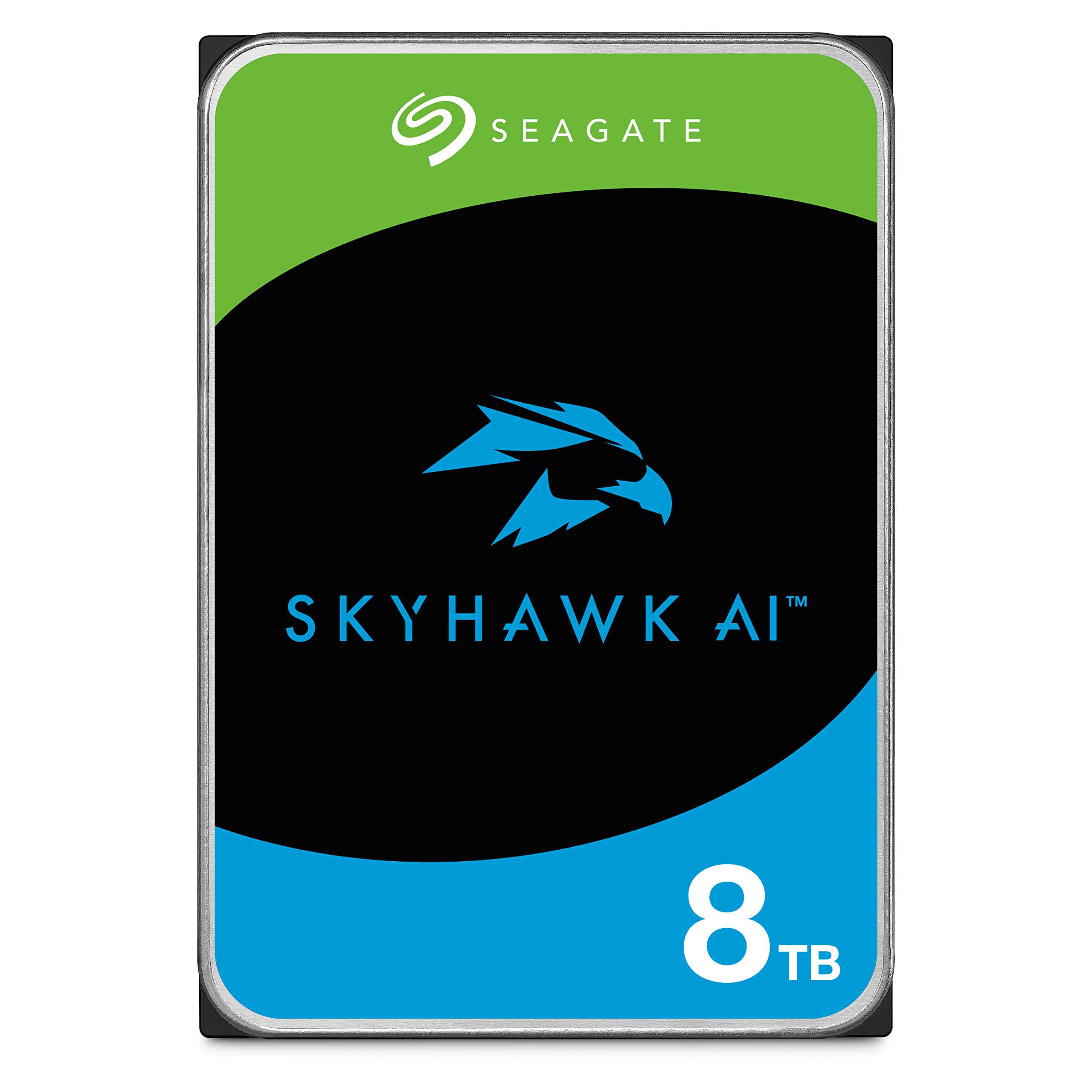 Seagate SkyHawk AI, 8 TB, Surveillance Internal Hard Drive HDD – 3.5 Inch SATA 6 Gb/s 256 MB Cache for DVR NVR Security Camera System, and Three-year Rescue Services (ST8000VE0004)