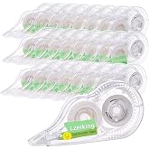 Lzerking Correct Correction Tape,White,32-Count | Transparent Dispenser Shows How Much Tape is Remaining