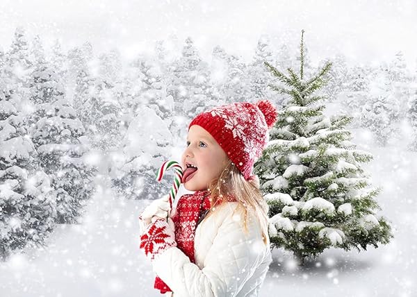 WINTER CHRISTMAS BACKDROP NATURAL WINTER FOREST SNOWFLAKE SNOWFALL BACKGROUND XMAS WHITE SNOW TREE PHOTO HOME PARTY DECORATION PHOTO STUDIO PROPS 7X5FT