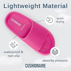 CUSHIONAIRE Feather EVA Slides for Women