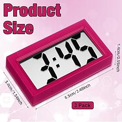 Frienda 3 Pieces Mini Digital Clock Small Digital