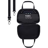 LTGEM Case Compatible with JBL Charge 6 /Charge 5 /Charge 4 Portable Speaker with Removable Strap, Black
