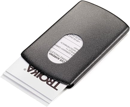 Troika - Caja para Tarjetas de Visita Unisex, Negro (Negro) - CDC30/BK: Amazon.es: Equipaje