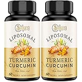 Svaiketa Liposomal Turmeric Curcumin Supplement - 2000mg, 95% Curcuminoid Extract with Piperine - 60 Softgels (2 Bottle)