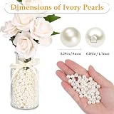 anezus 800 Pcs Ivory Pearl Beads 8mm Sew On Flatback Jewelry Craft view 3