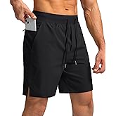 Soothfeel Men's Running Shorts with Zipper Pockets 9"/ 7"/ 5" Lightweight Basketball Gym Workout Athletic Shorts