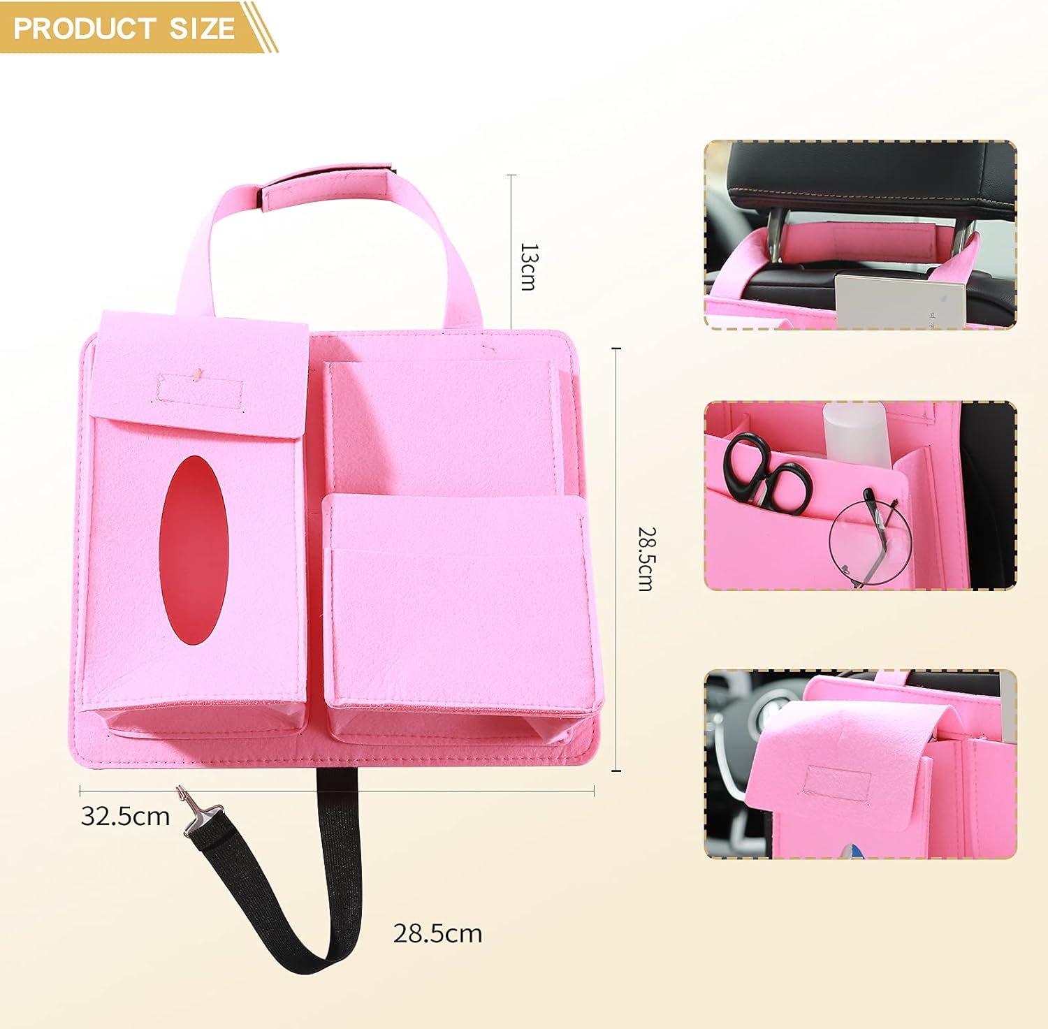 Lcuicm Car Storage Bag, Felt car Rear seat Storage Bag, car Storage Bag and Wallet Holder Behind The seat, car Tissue Bag: Home & Kitchen