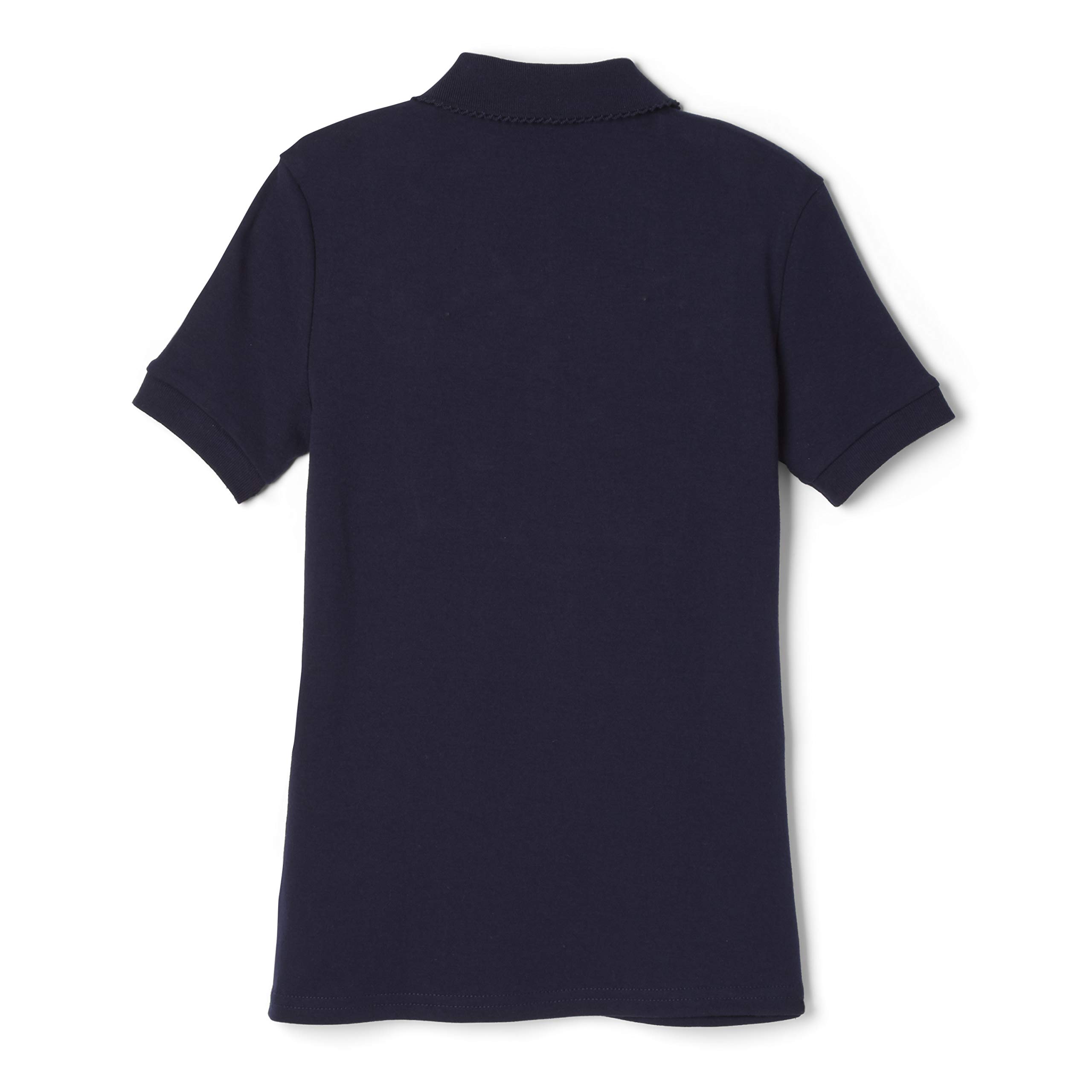 French Toast Girls' Big Short Sleeve Interlock Polo with Picot Collar