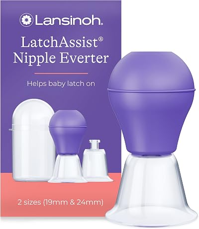 Lansinoh Latch Assist - Flat or Inverted Nipple Correction - Hygienic Case & 2