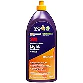 3M Perfect-It Gelcoat Light Cutting Polish + Wax, 36110, 1 Quart, One-Step Process, Removes Scratches and Swirls, Light Oxidation Remover for Boats and RVs
