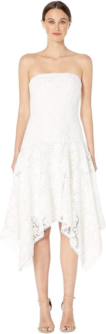ml monique lhuillier draped lace dress