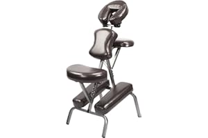 MASTER MASSAGE EQUIPMENT Master Massage Bedford Portable Massage Chair - Lightweight with Carrying Bag - Tattoo Height Adjustable Folding Face Cradle SPA (Coffee)