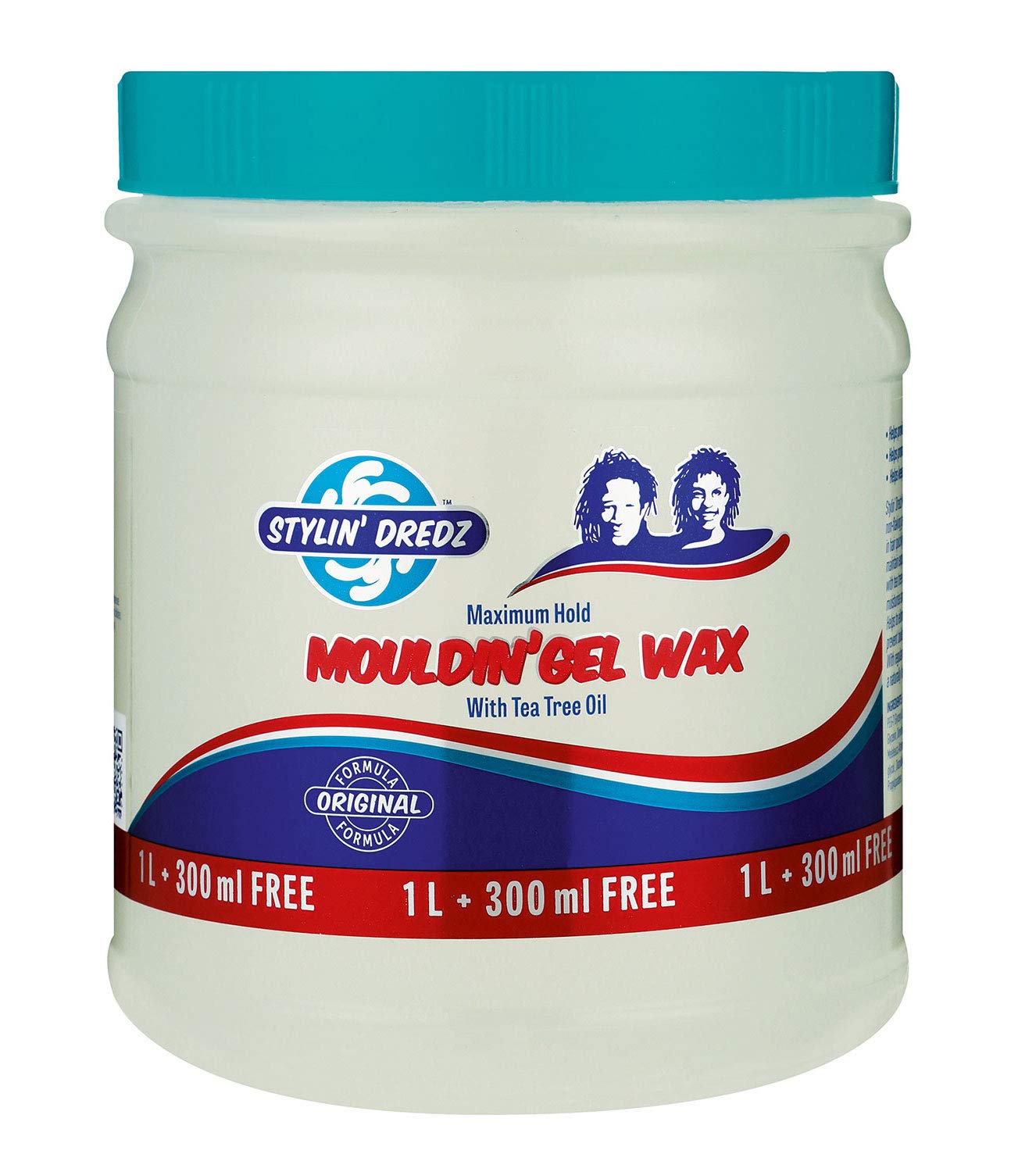 Stylin' Dredz Moulding Strong Maximum Hold Gel Wax with Tea Tree Oil Hair Care for Dreadlocks 1300 ml