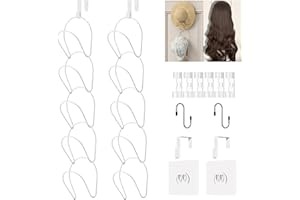 LINFIDITE 10 Pack Hat Rack Hanger Holder Organizer Closet Hanging Baseball Cap Display Storage Rack for Scarves Handbags Towe