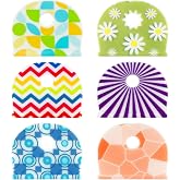 Uniclife 12 Pcs Key Covers, Soft Stretchy Key Caps for House Key, 6 Style | Fits 0.9-1 in flat key heads for quick identification, flexible, tear-resistant cover cute key protectors for Standard Keys