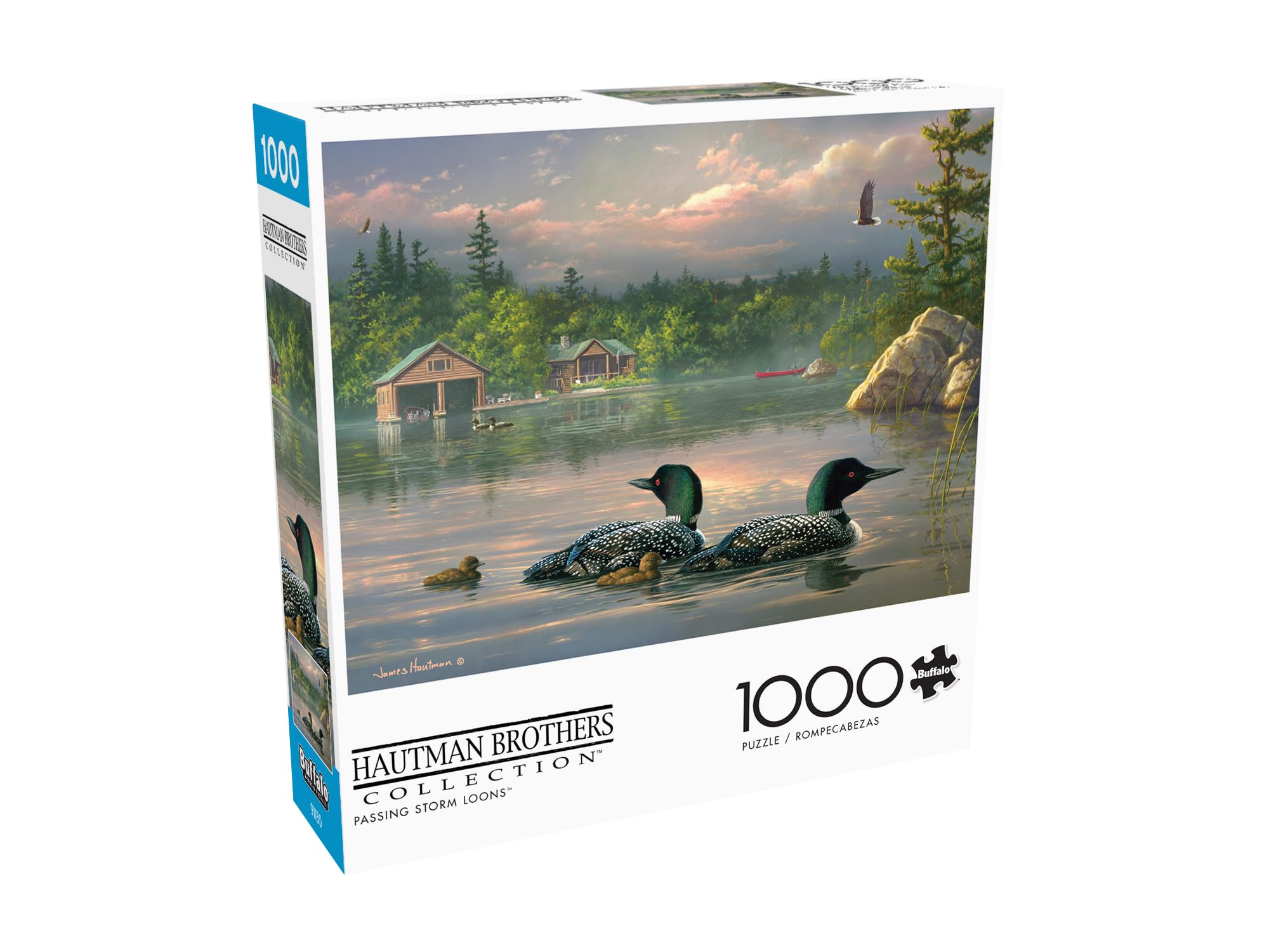 Buffalo Games - Hautman Brothers - Passing Storm Loons - 1000 Piece Jigsaw Puzzle for Adults Challenging Puzzle Perfect for Game Nights - 1000 Piece Finished Size is 26.75 x 19.75, Large