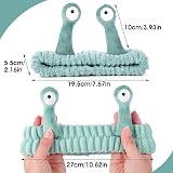 Molain Face Wash Headband Coral Fleece Elastic Hair Band Green view 2