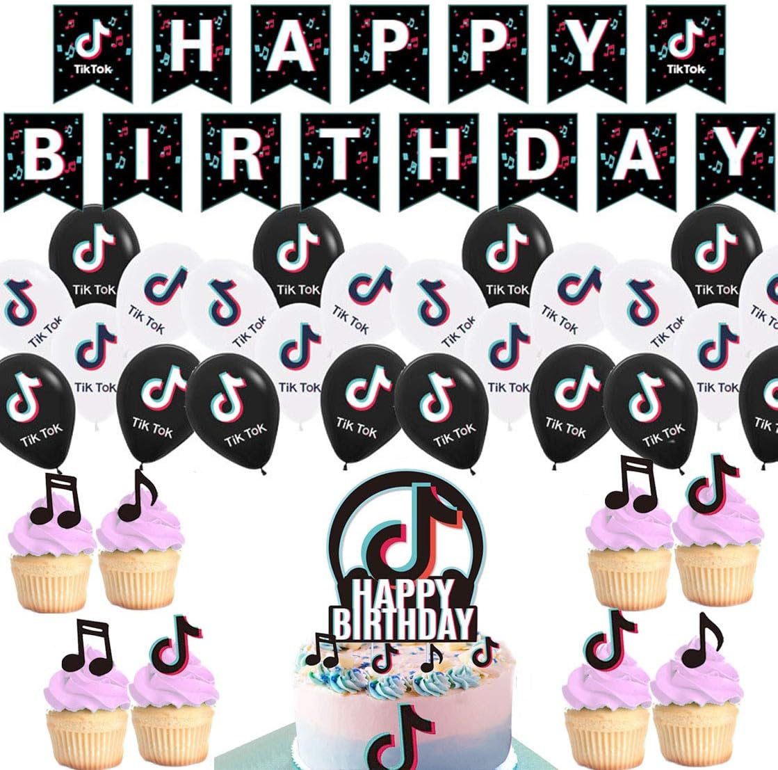 Tik Tok Party Decorations, Tik Tok Party