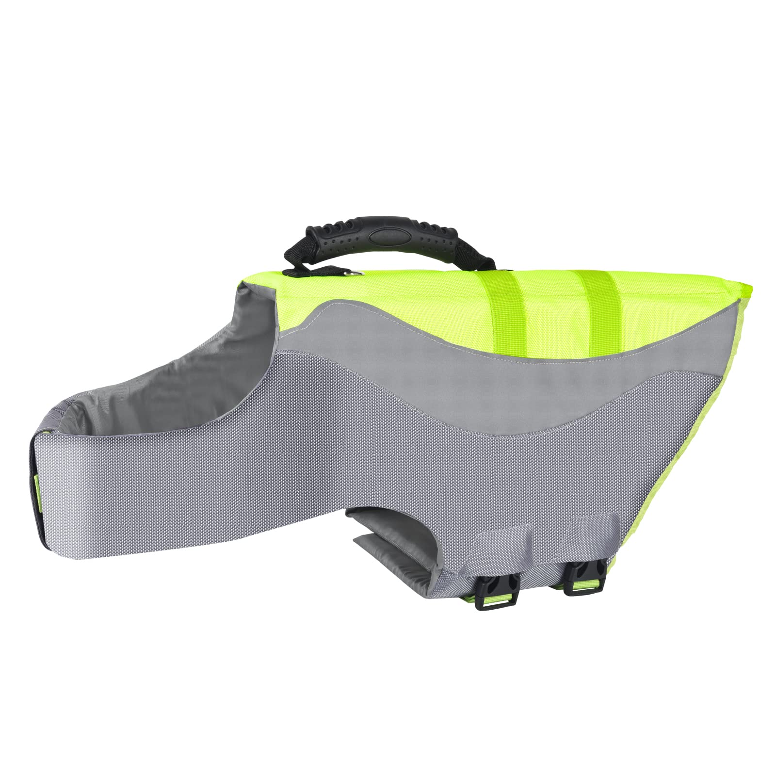 Photo 1 of Petmolico Reflective Dog Life Jacket, Dog Floating Life Vest with Grab Handle and Leash Clip for Swimming Boating Kayaking Rafting, Green Medium