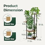 Bamworld 4 Tier Indoor Plant Stand Metal Shelf Brown view 5