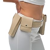 Cosplaya Adjustable Belt with Pockets Holster for Womens Women Cream Cosplay Halloween Costume Warrior White