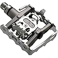 Venzo Multi-Use Compatible with Shimano SPD Mountain Bike Bicycle Sealed Clipless Pedals - Dual Platform Multi-Purpose - Great for Touring, Road, Trekking Bikes