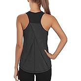 AURUZA Womens Workout Tops, Racerback Tank Tops for Women Athletic Yoga Tops Mesh Tennis Shirts Running Sleeveless Gym Top