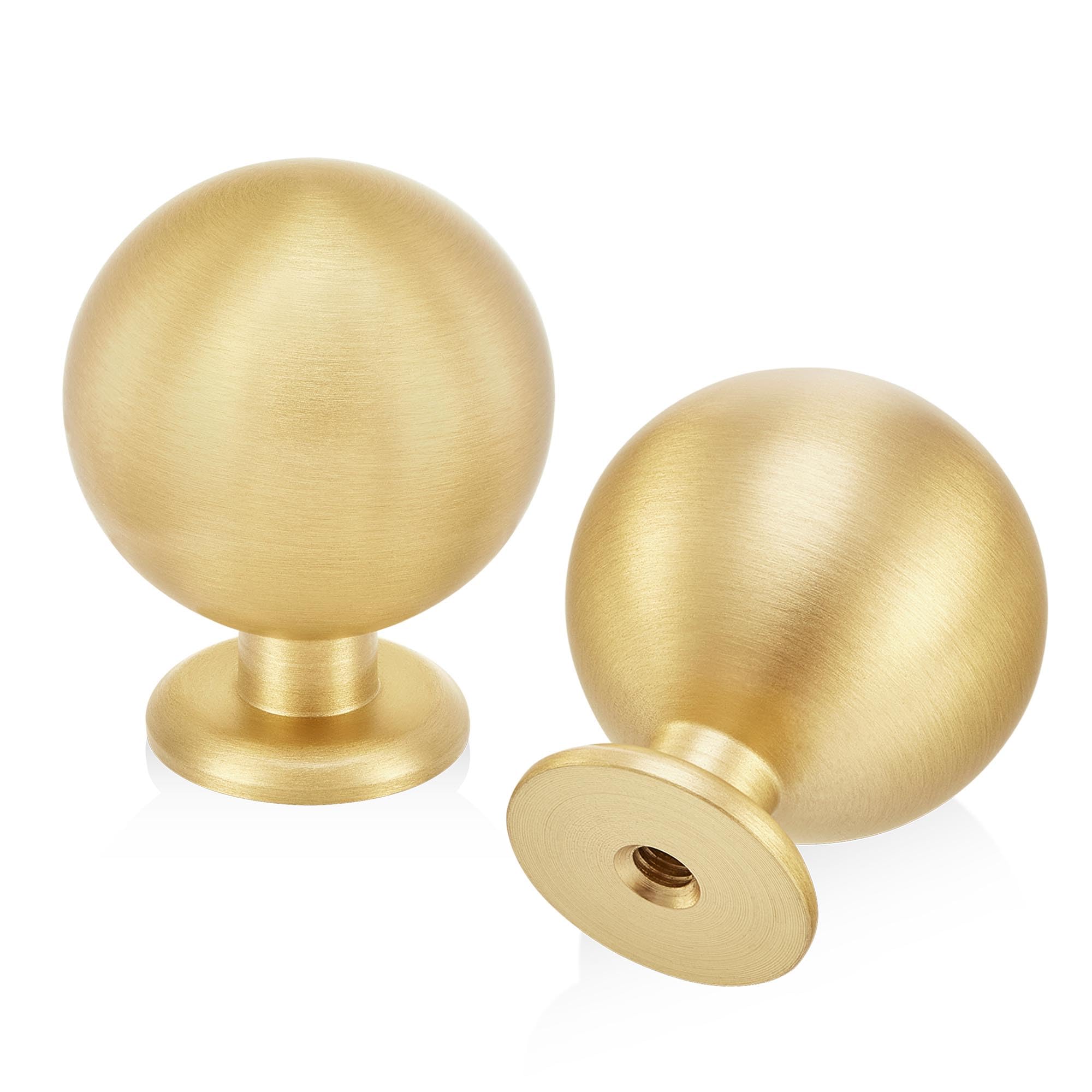 Photo 1 of ***missing items***QOGRISUN 15-Pack Small Solid Brass Cabinet Knobs, Round Ball Gold Knobs for Dresser Drawer, 0.9-Inch Diameter, Mini Sphere Cabinet Pulls, Brushed Brass Finish