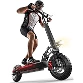 Electric Scooter for Adults with Seat, 1600W Motor, 45-Mile Range, 27 Mph Fast Speed, 48V 15AH Battery, Heavy Duty 265 lbs, Dual Disc Brake, 10" Off-Road Foldable e Scooter for Teens