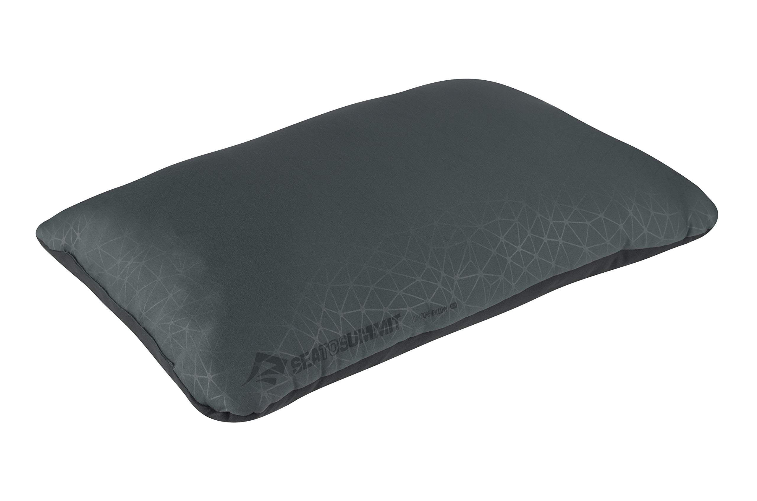 Sea to Summit - Foam Core Pillow XL - Travel Pillow Just Like Home - Soft Fabric & Upcycled Foam - Lock System - Rolling Closure & Integrated Pocket - For Camping - 56 x 36 x 15cm - Navy Blue - 450g
