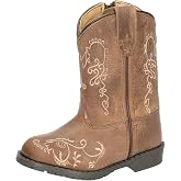 SMOKY MOUNTAIN BOOTS Toddler's Hopalong Brown Waxed Distress Western Boot