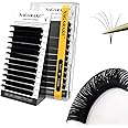 NAGARAKU Easy Fan Eyelash Extensions Volume Lash 0.07 D curl 14mm Rapid Blooming Faux Mink Cluster For Beginners Soft Professional Lash Supplies