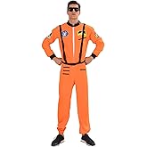 EraSpooky Astronaut Costume Men Halloween Spaceman Suit Adults Pilot