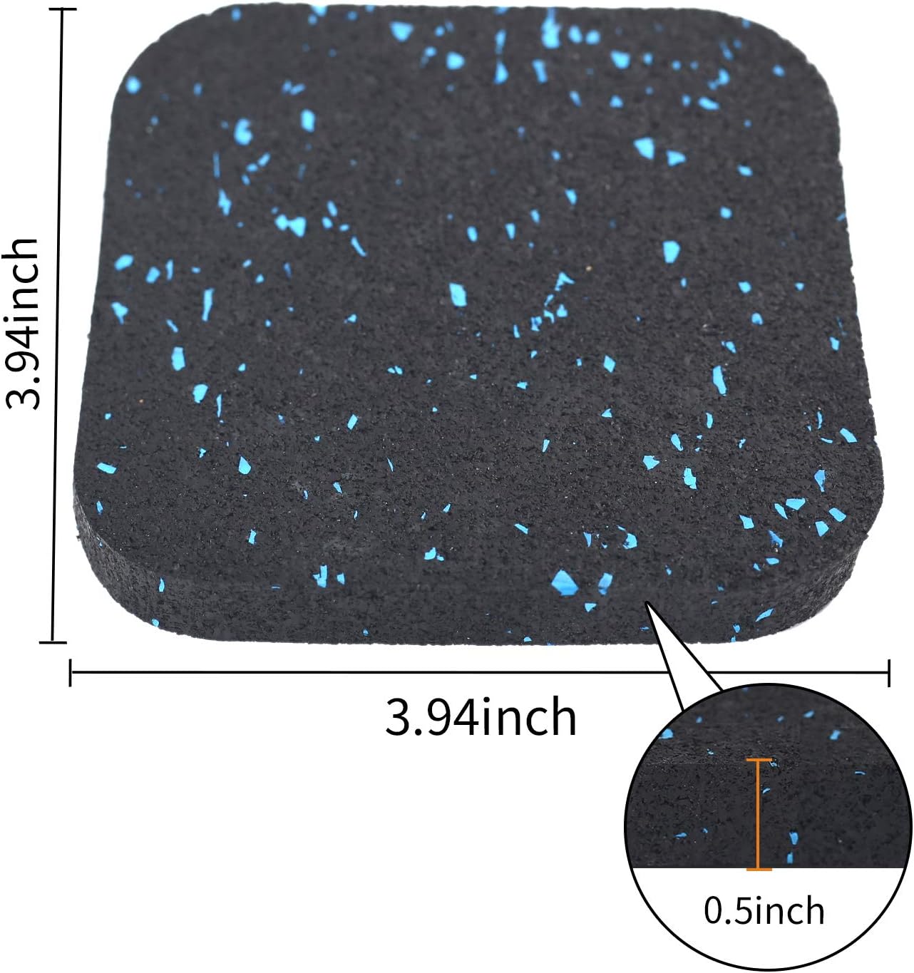 Best brose Treadmill Mat Exercise Equipment Mat for Carpet and Floor Protection- High-Density Rubber Noise Reduction Sound Isolation Cushion Pad (3.94 X 3.94 X 0.5 inch) (8PCS) : Sports & Outdoors