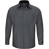Red Kap Men's Long Sleeve Performance Plus Shop Shirt with Oilblok Technology